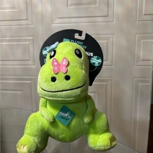 Fuzzyard Squeaky Red And Pink Hug-A-Saurus 8.5”